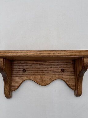 Small Wall Mount Shelf Wooden Rustic Plate Rack Wood County Display Decor